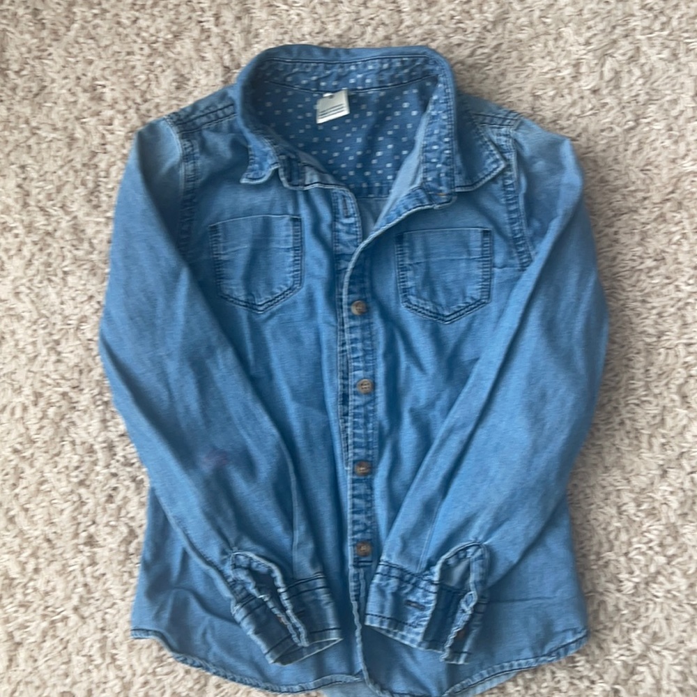 Girl long sleeve button down